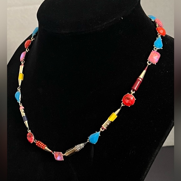 New BETSEY Johnson Back To School Collar Necklace Pencil & Mixed Stone - Picture 15 of 16